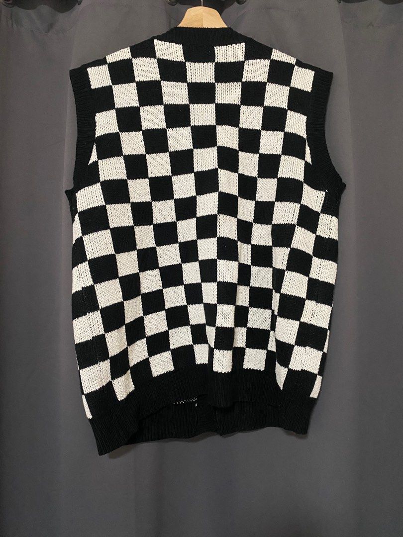 Checkered vest unisex Men s Fashion Coats Jackets and