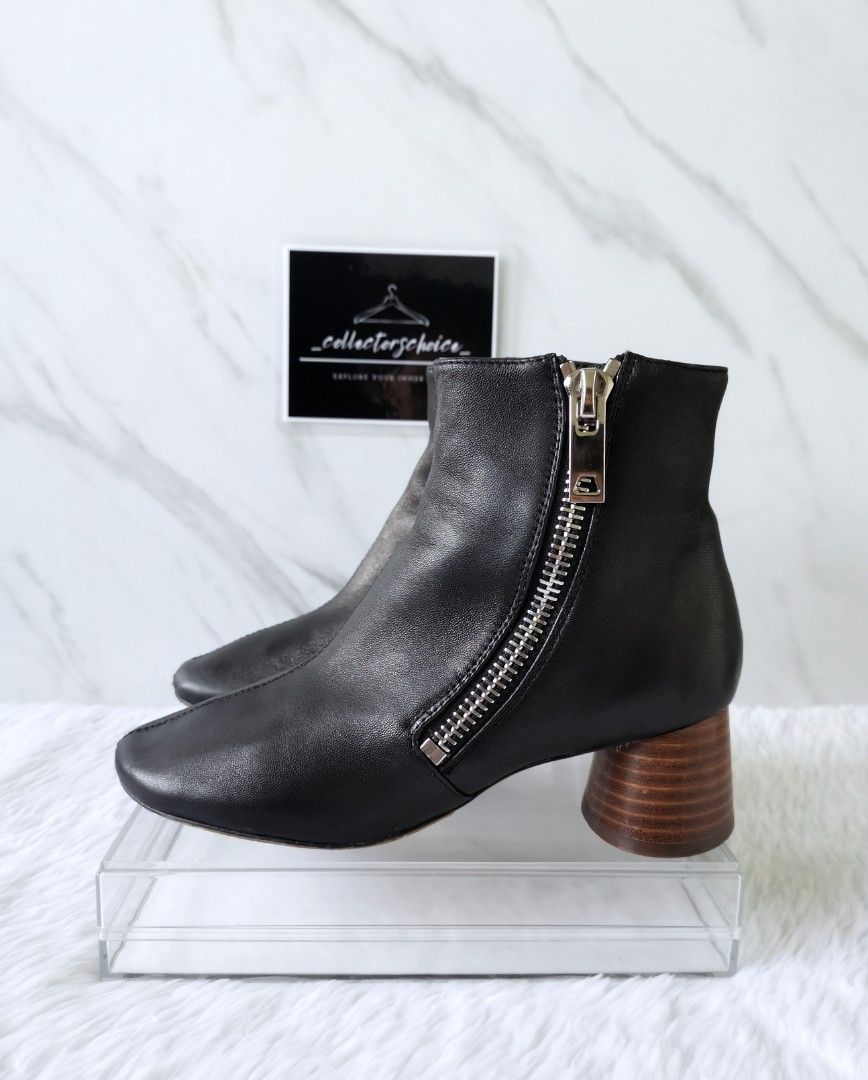 C LINE Phoebe Philo Elliptic Heel Ankle Boots In Black