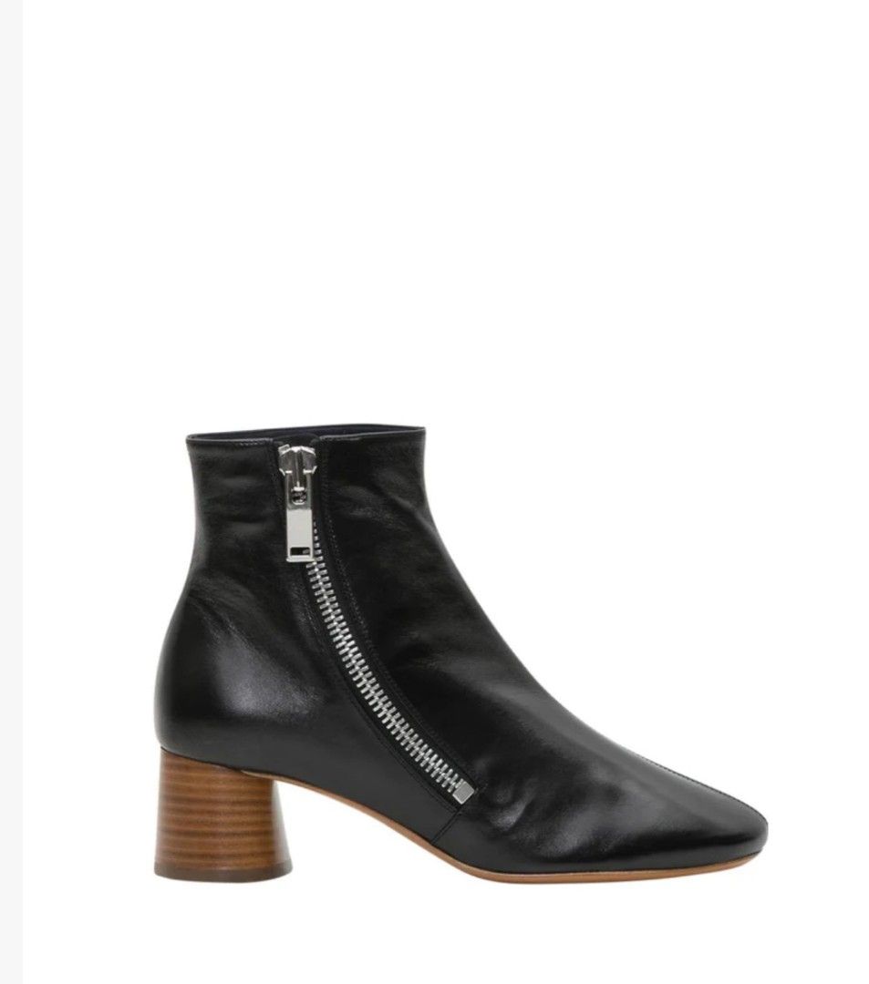 C LINE Phoebe Philo Elliptic Heel Ankle Boots In Black
