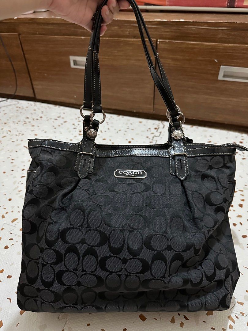 Coach black deals canvas bag