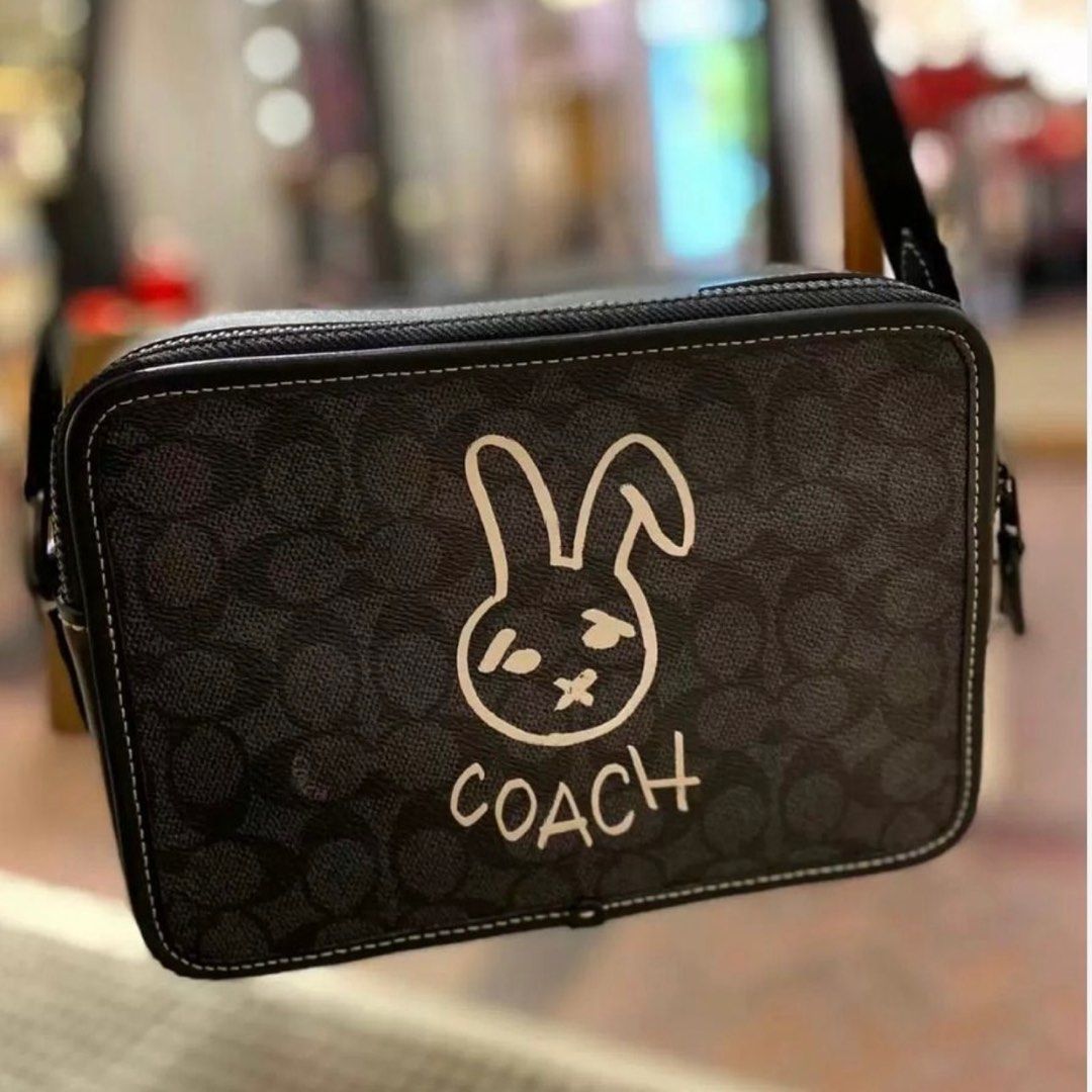Coach Lunar New Year Rabbit Charter Crossbody Bag 24 in Signature