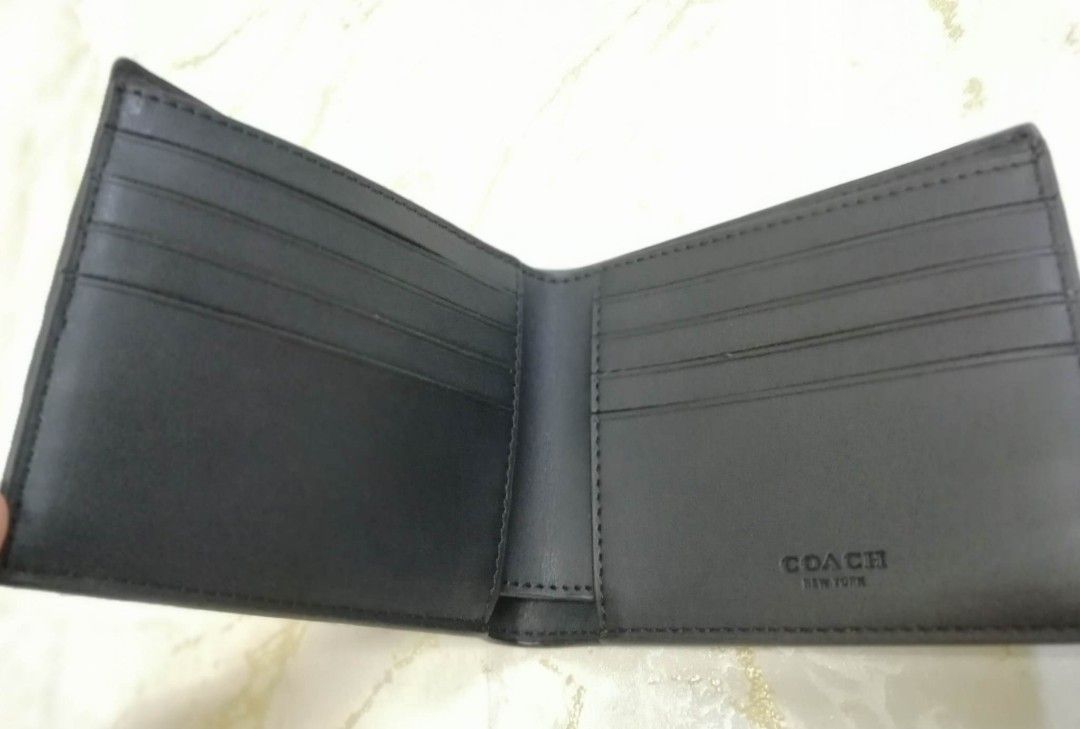 COACH® Outlet  Slim Billfold Wallet In Signature Canvas With Varsity Stripe