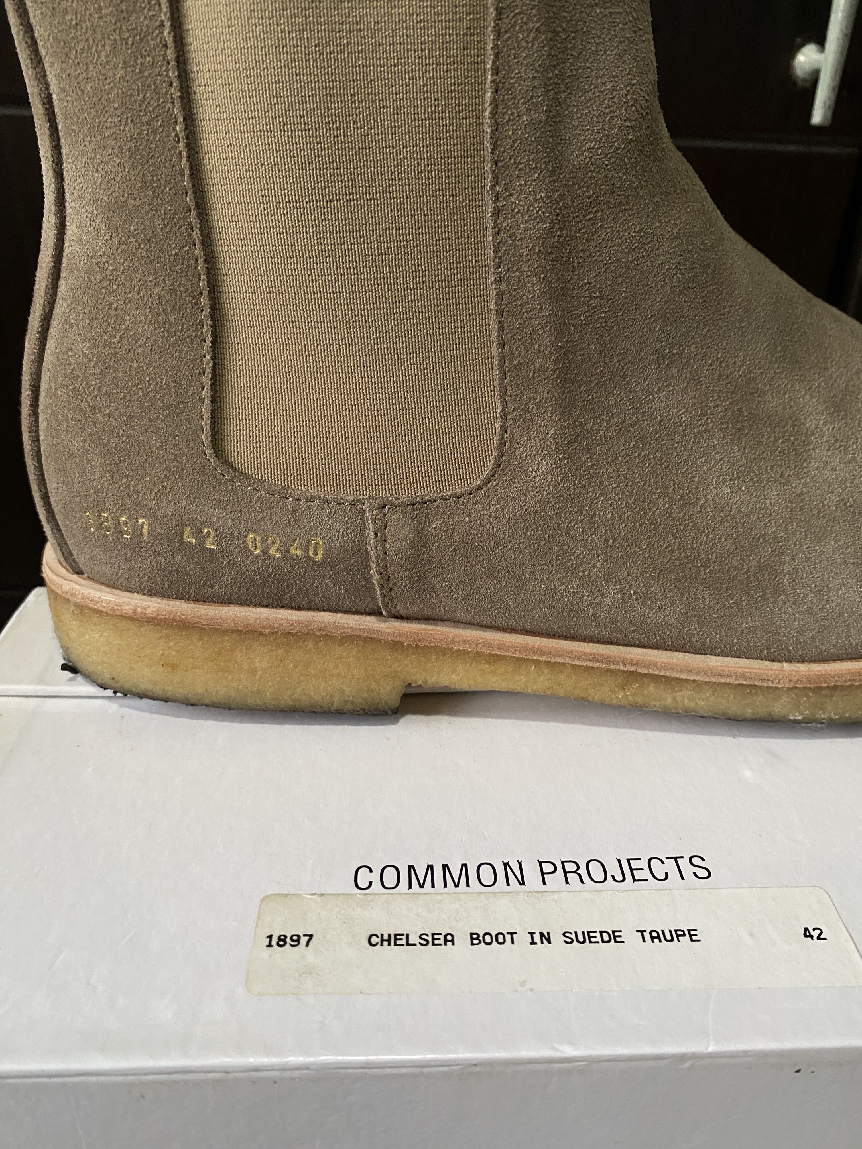 Common Projects Chelsea Boots in Suede Taupe Men s Fashion