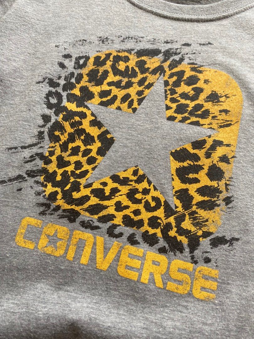 Grey leopard shop print converse