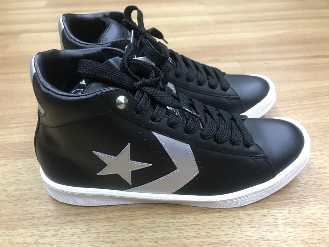 Converse pro leather sales 76 mid black