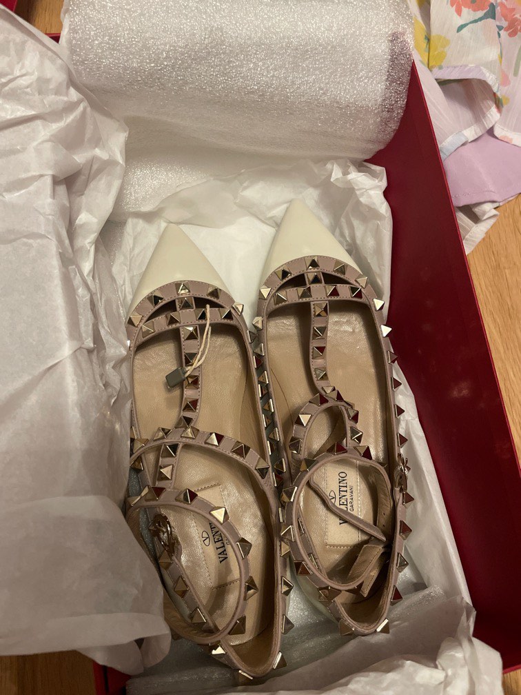White valentino sales flats