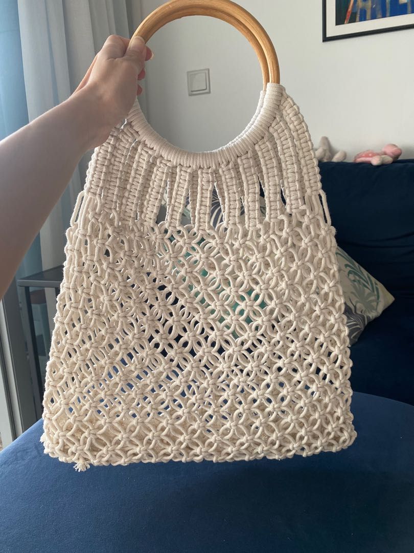 White crochet bag online