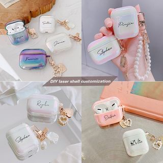 Customised Personalised Laser Soft Shell TPU  colorful Shockproof Case Casing Cover for airpod pro airpod 1/2/3 gen