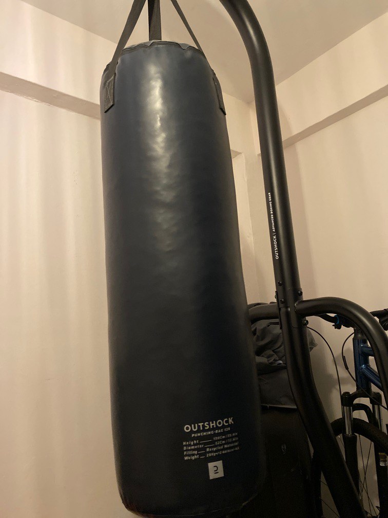 Decathlon branded Boxing Bag with stand alone stand (Outshock), Sports