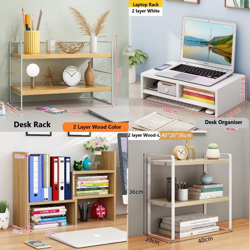 Desk Rack Shelf Office Desk Organisers Book Shelf Table Organiser ...