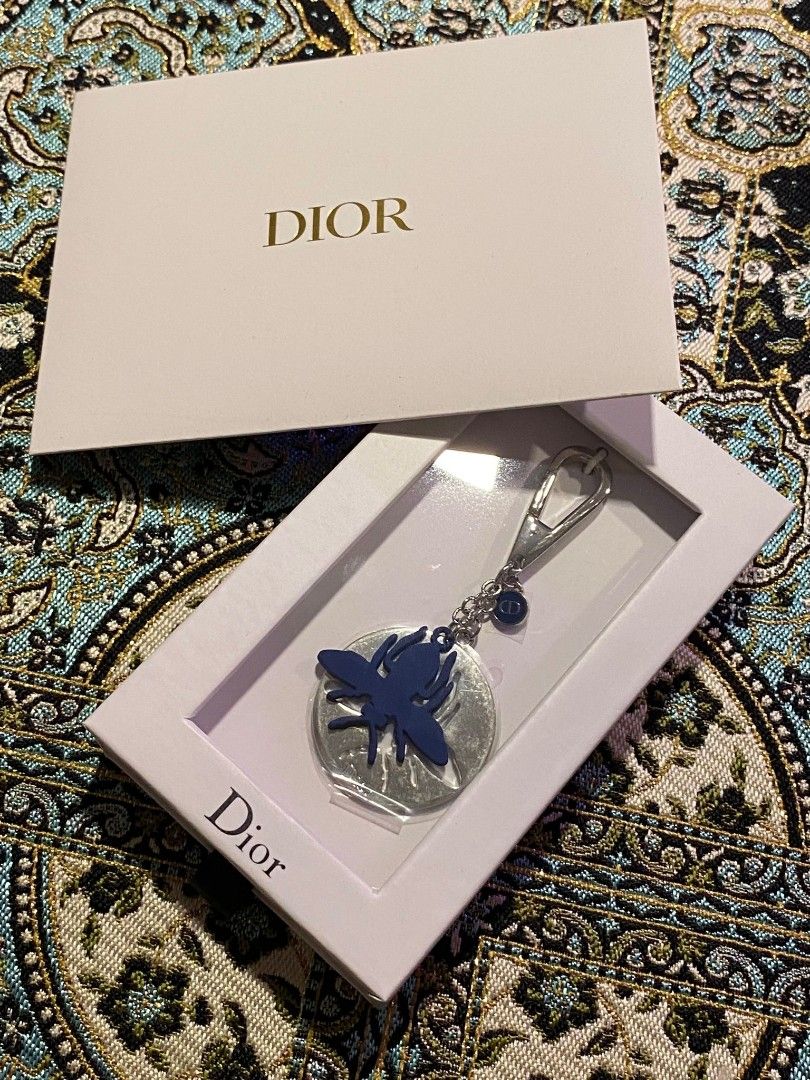 Dior keychain with box brand new, Luxury, Accessories on Carousell