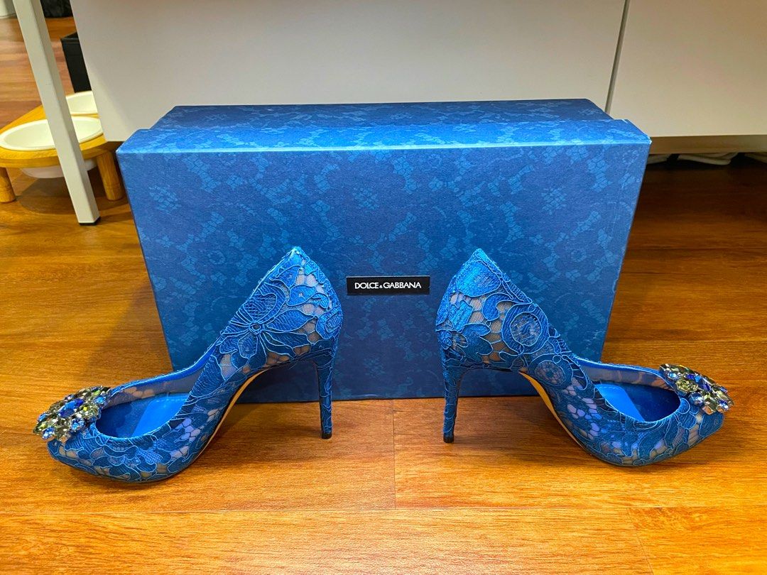 Dolce and gabbana lace heels clearance