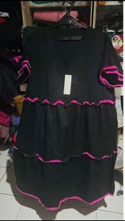 Dress nagita hitam all size up to ld 130