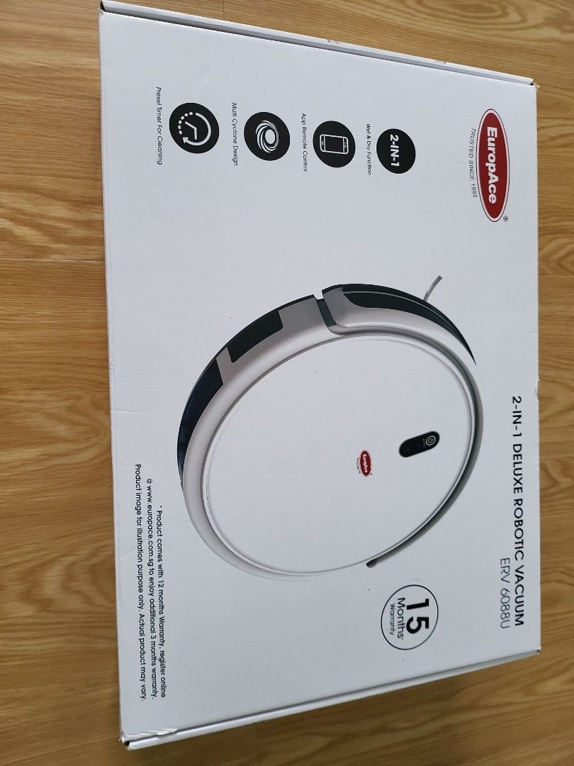 EuropAce 2IN1 Robotic vacuum, TV & Home Appliances, Vacuum Cleaner