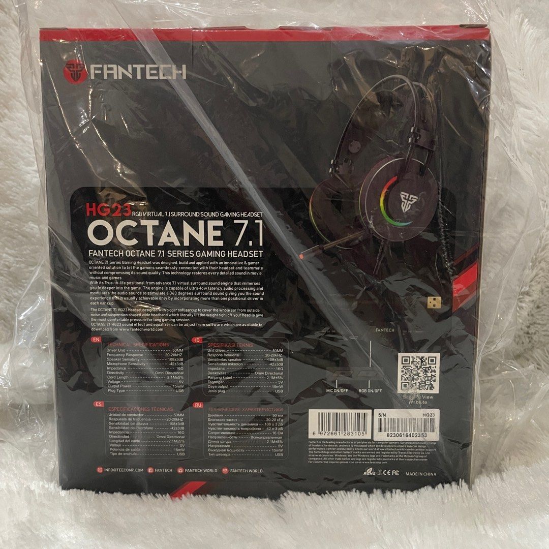 Fantech Octane HG23 RGB Headphone Elektronik Audio di Carousell