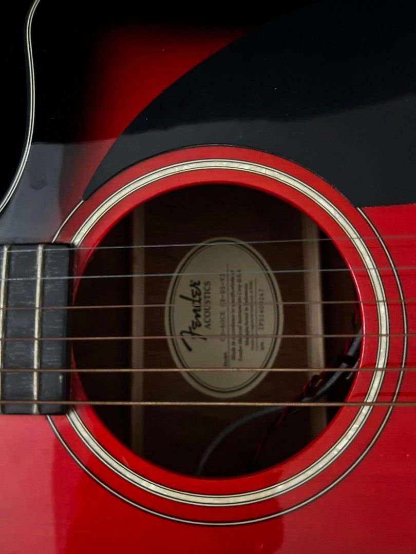 FENDER CD60CE SB-DS-V2 Acoustic Electric Guitar, Hobbies & Toys, Music ...