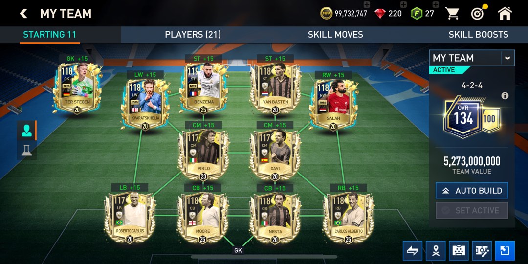 Fifa Mobile Account 134 Ovr Team Worth Over 2 Billion Coins, Video Gaming,  Video Games, Others On Carousell