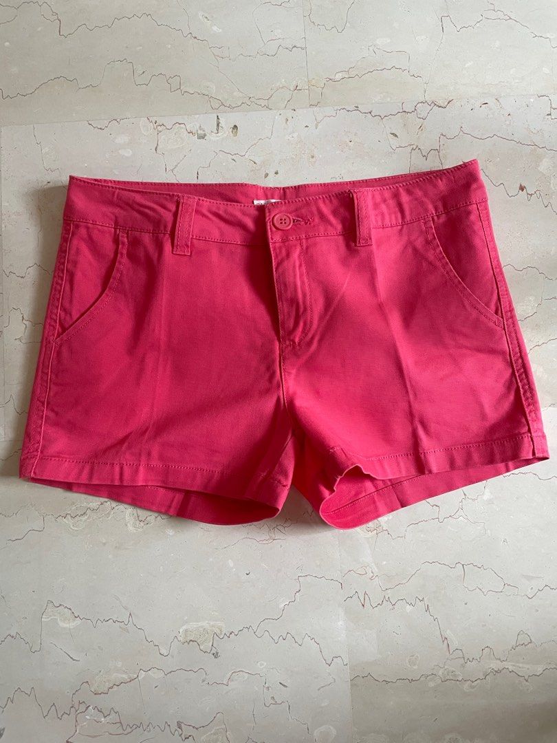 Womens hot pink chino shorts hotsell