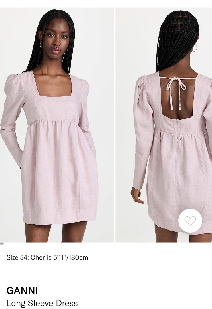 Ganni long top sleeve dress