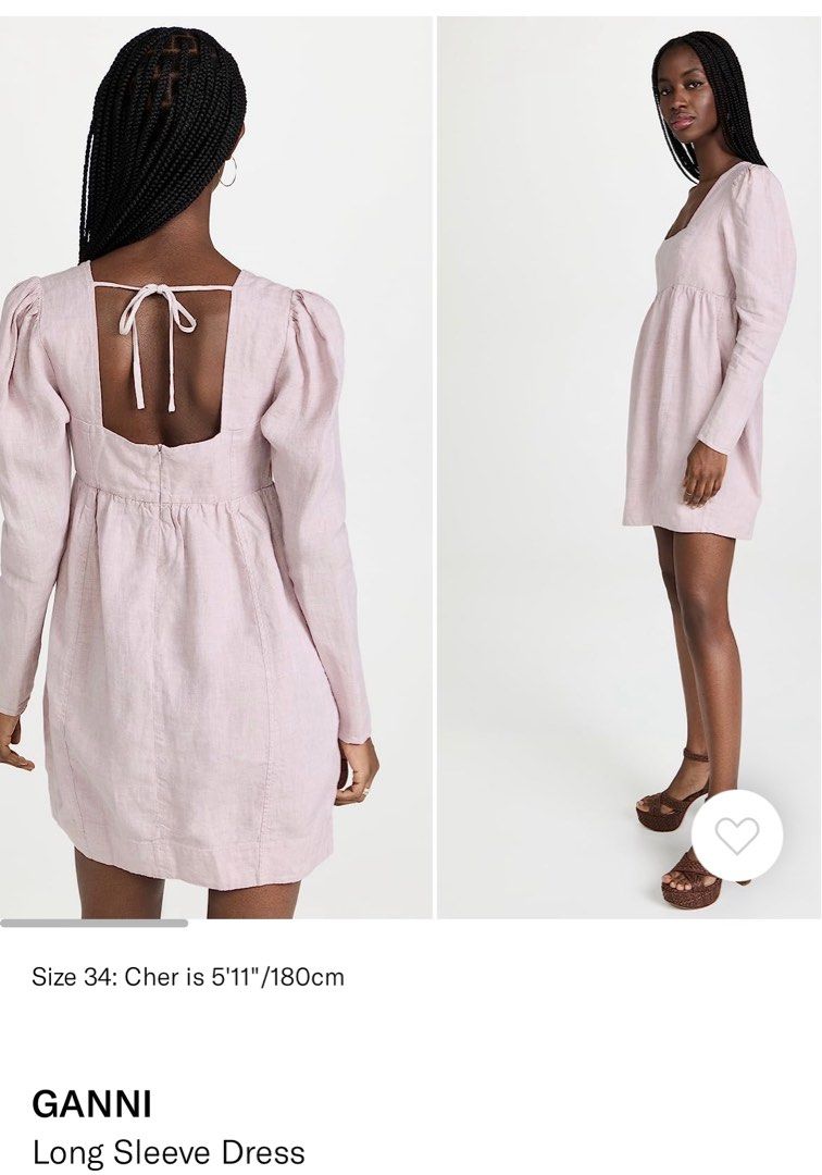Ganni long deals sleeve dress