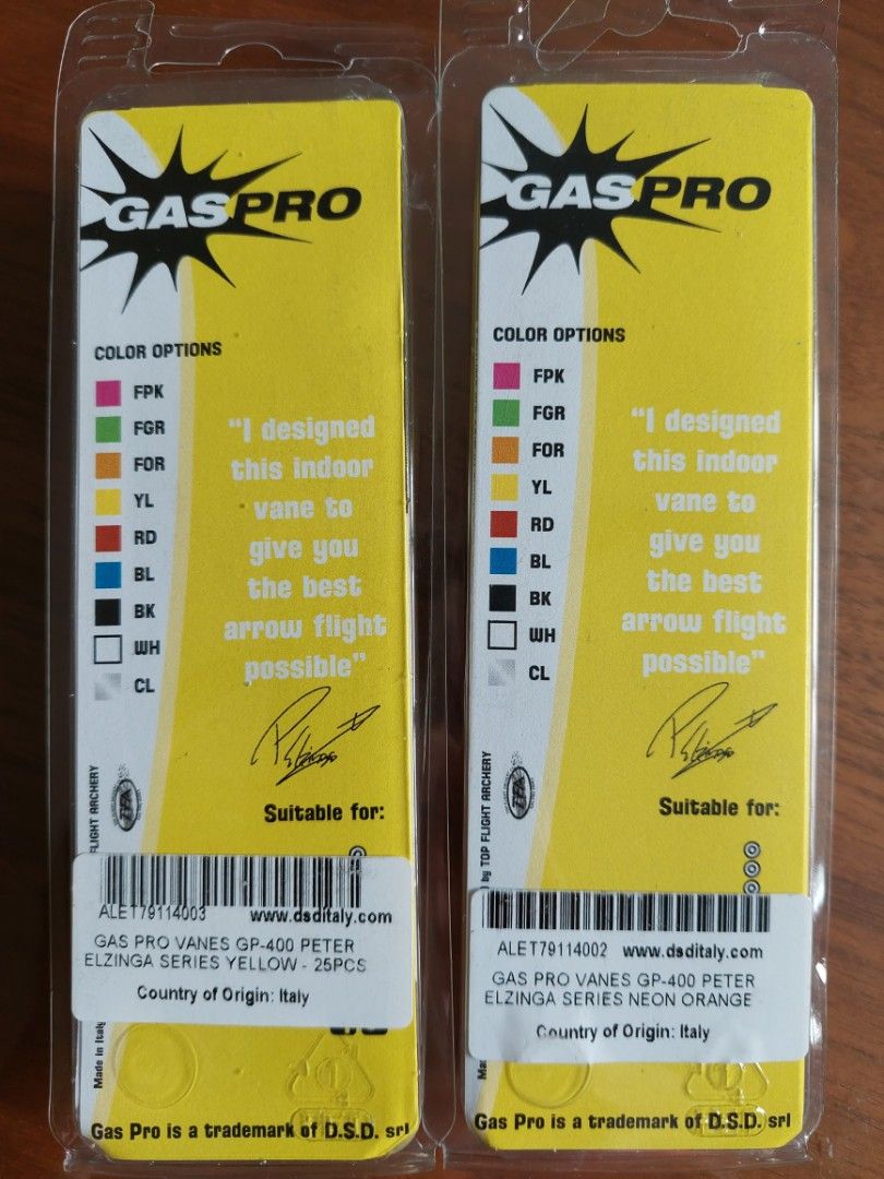 Gaspro gp400 archery indoor vanes, Sports Equipment, Other Sports