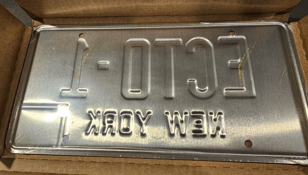 Ghostbusters ECTO 1 Stamped Aluminum License Plate on Carousell