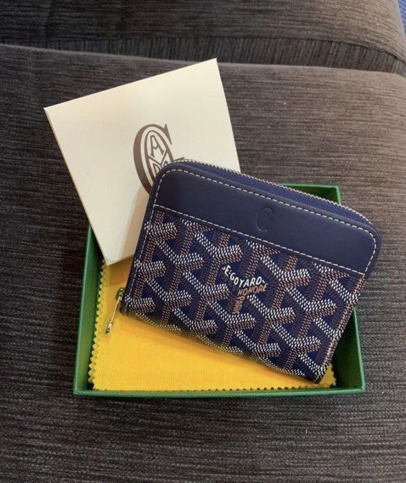Goyard Matignon PM Wallet, Navy Blue