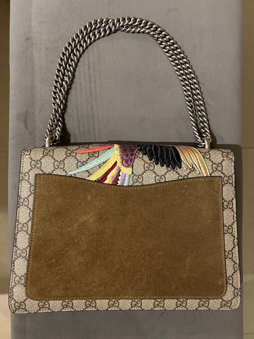 Gucci GG Supreme Monogram Medium Dionysus Shoulder Bag Taupe