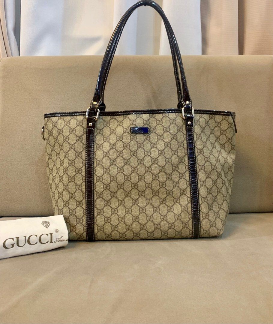 Authentic Gucci Zip Tote Bag PVC, Luxury, Bags & Wallets on Carousell