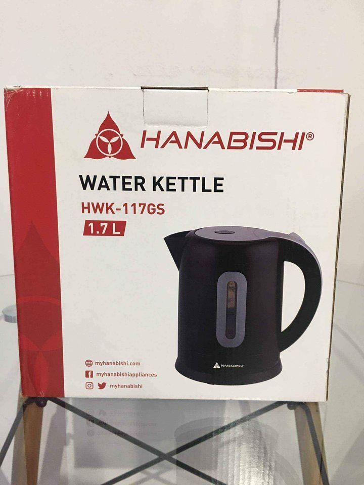 Hanabishi 1.7L Electric Water Kettle HWK117GS, TV & Home Appliances