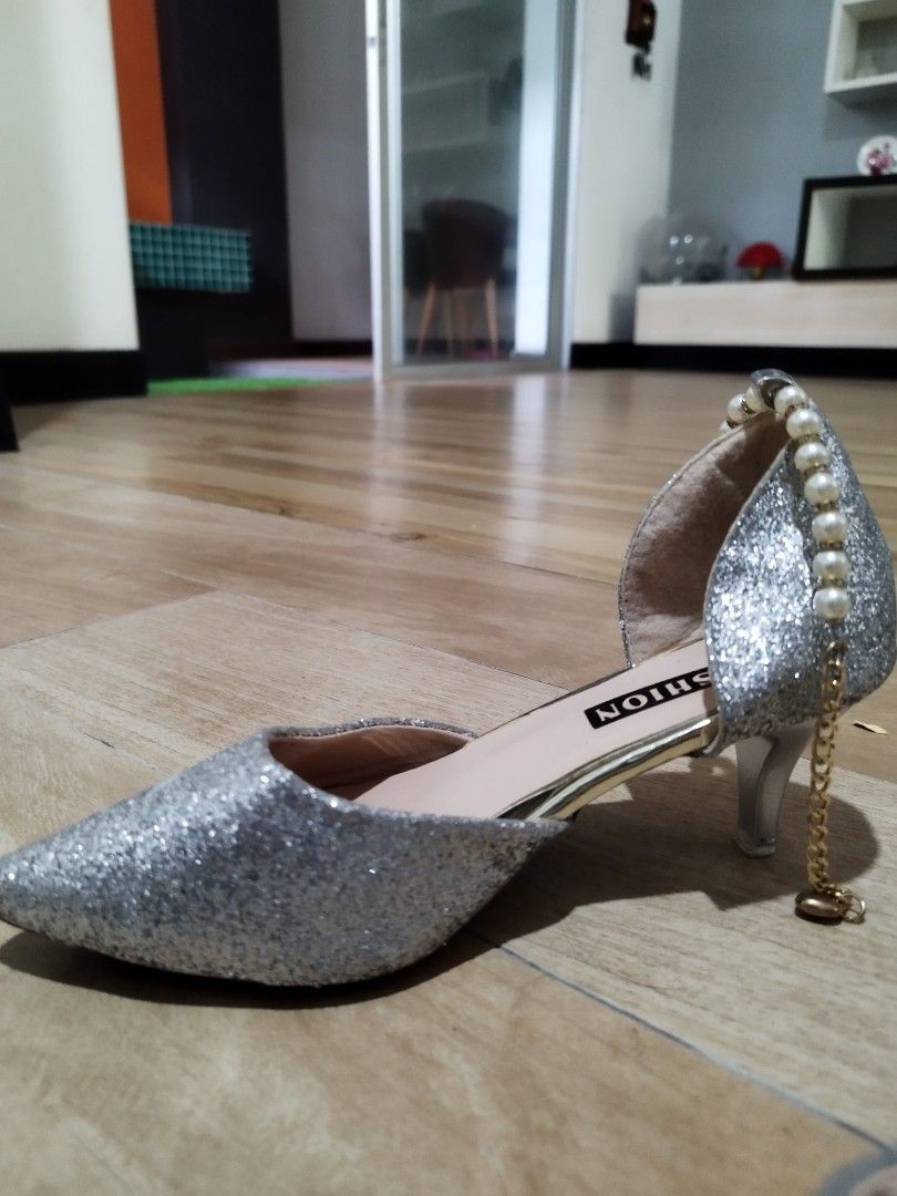 Glitter small cheap heels
