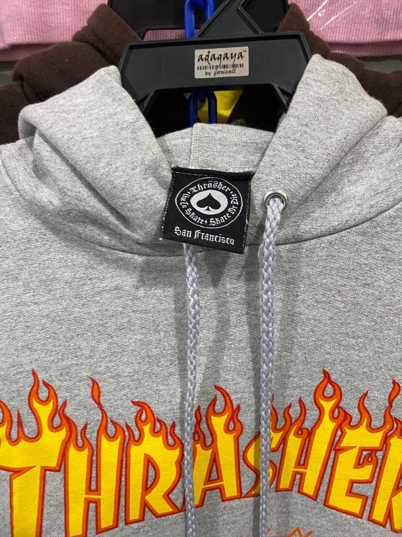 Orange thrasher hoodie on sale
