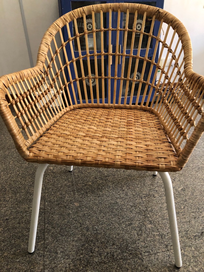 IKEA chair rattan, Furniture & Home Living, Furniture, Chairs on Carousell