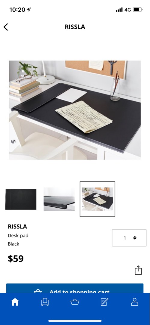 Ikea desk pad, Furniture & Home Living, Furniture, Other Home Furniture