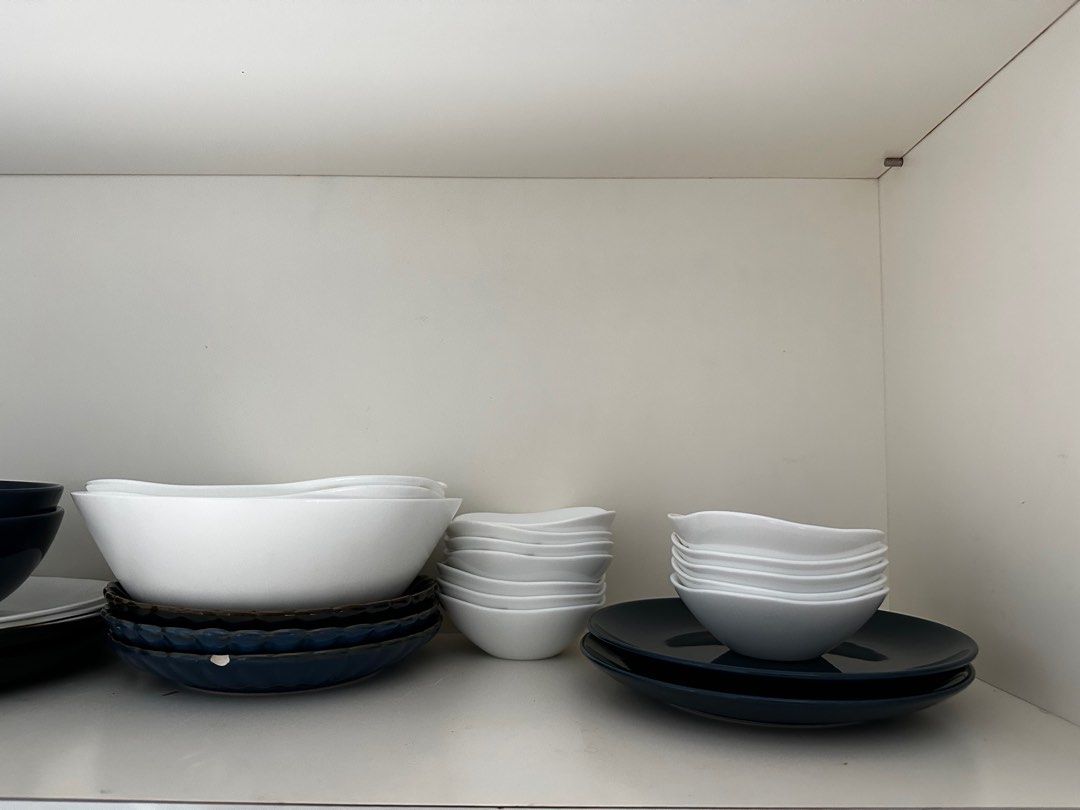 Ikea plates and wine glasses, Furniture & Home Living, Kitchenware