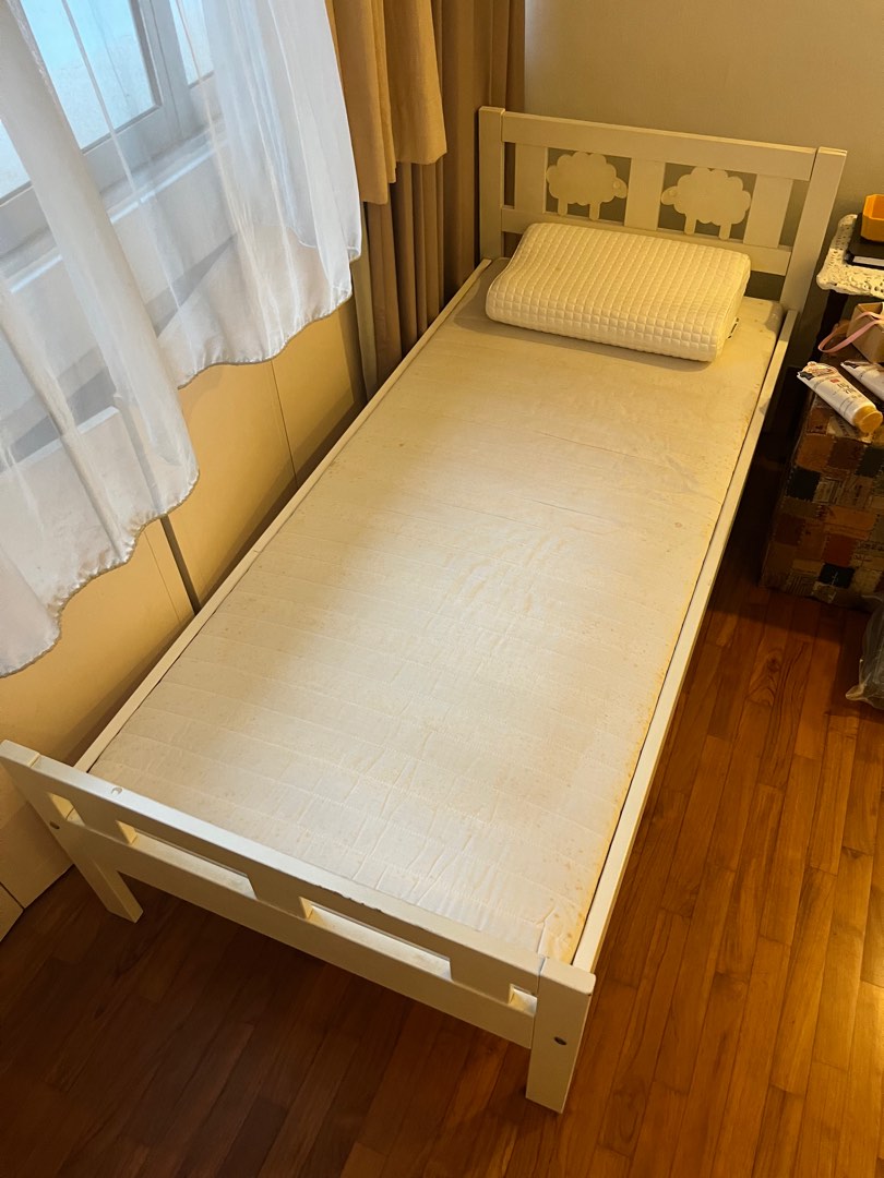 Ikea single bed + mattress, Furniture & Home Living, Furniture, Bed