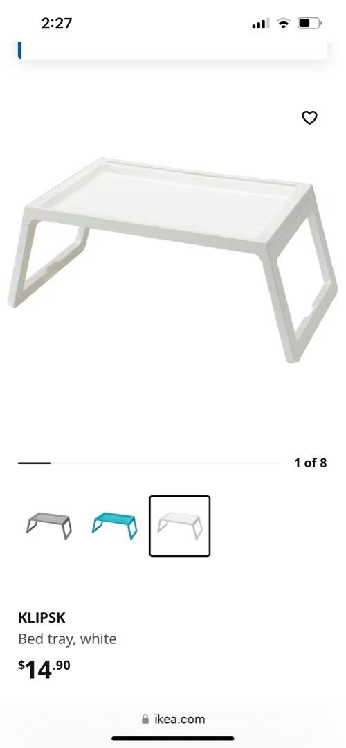 Ikea bed tray white deals