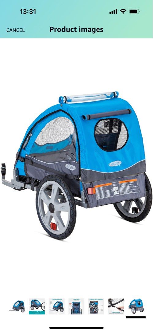 Instep single seat top bike trailer