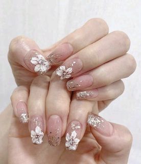Gelish Diamond Manicure Chanel LV Gucci Instock Fake Nails