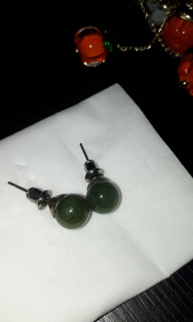 Jade Earring, Women's Fashion, Jewelry & Organisers, Earrings On Carousell