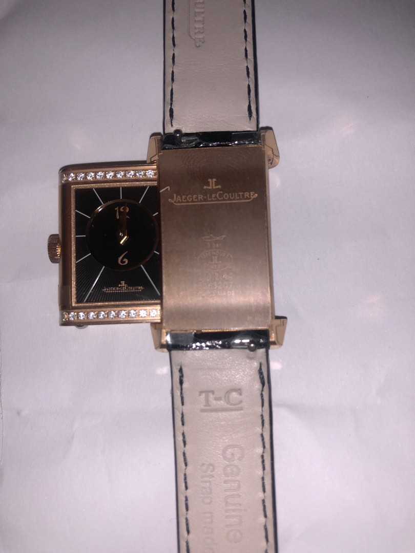 jaeger lecoultre reverso pink gold watch , 名牌, 手錶 - Carousell