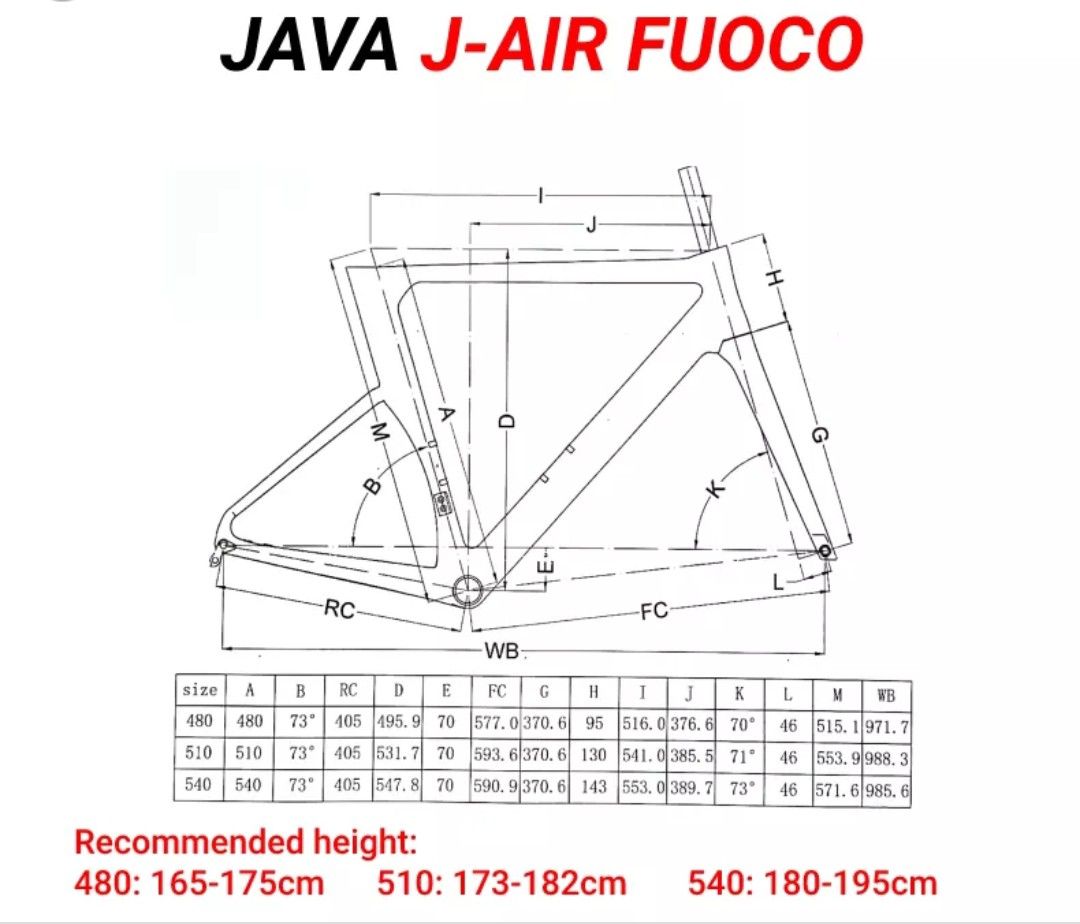 Java Fuoco Disc Frameset, Sports Equipment, Bicycles & Parts, Parts