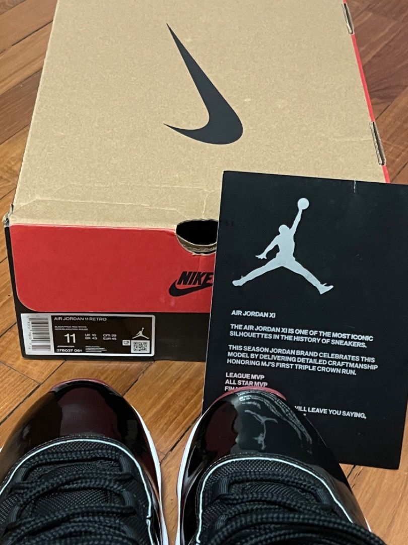 Jordan 11 Retro Bred 2019 CODE A1 Men s Fashion Footwear
