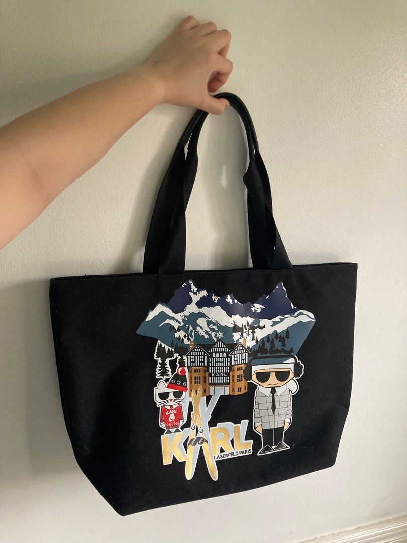 Karl lagerfeld canvas tote bag hotsell