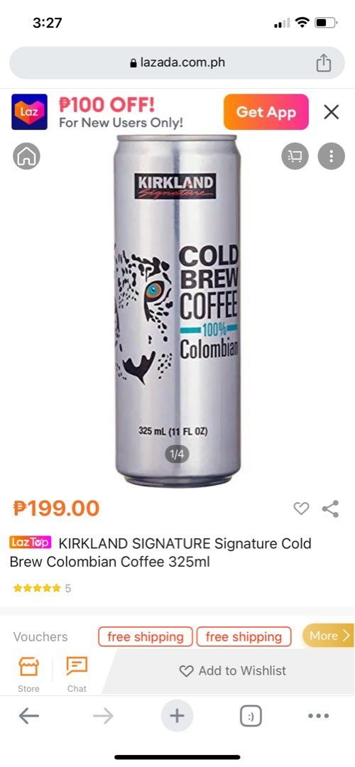 Kirkland Cold Brew Coffee in can on Carousell