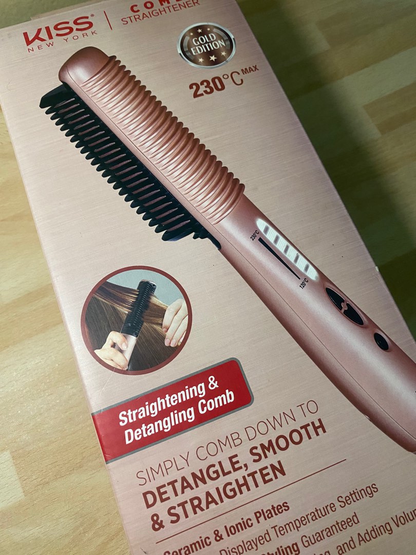 Kiss products professional ceramic hair styling deals comb straightener