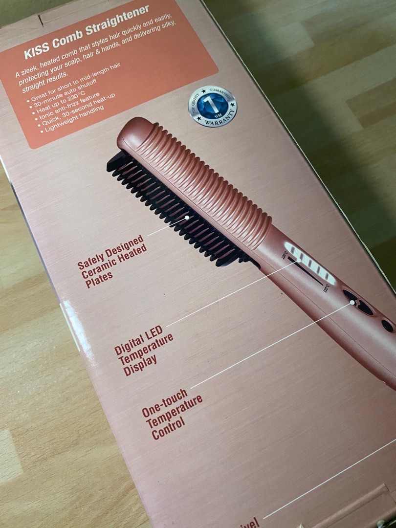 Kiss hair straightener online comb