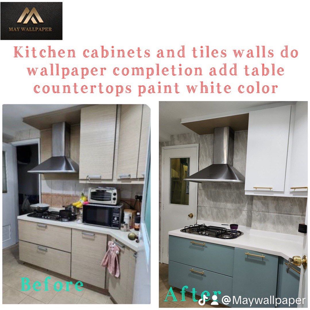 Kitchen wallpaper, Furniture & Home Living, Home Decor, Wall