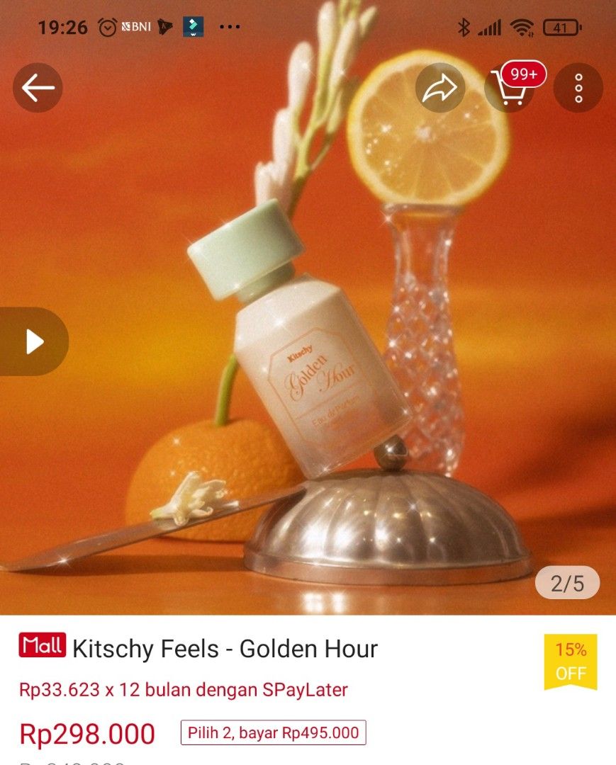 KITSCHY PERFUME PARFUM GOLDEN HOUR on Carousell