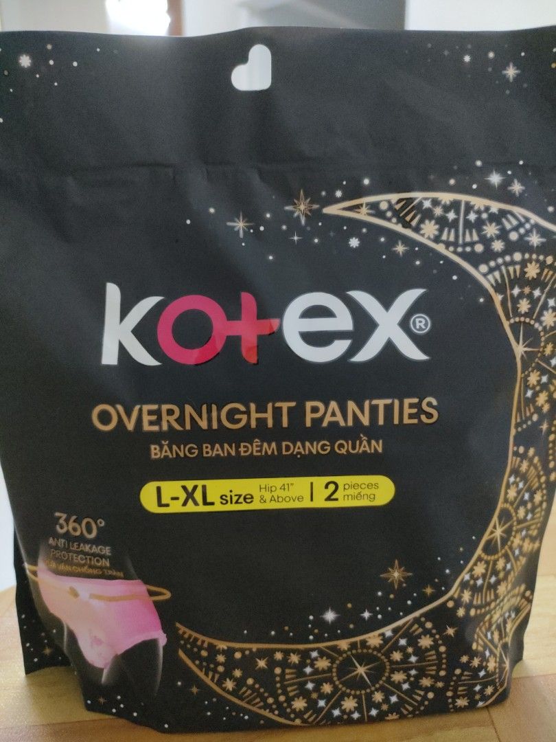 Kotex overnight panties LXL size, Beauty & Personal Care, Sanitary